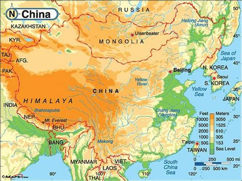 where are the highest elevations found in china